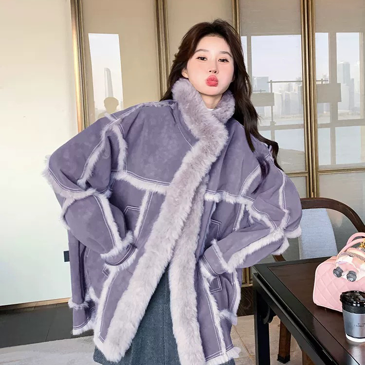 米米配毛领托卡羊毛真毛不可拆卸含100羊毛超暖和一件过冬F68