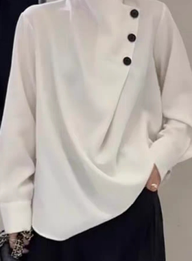 米米小众设计26年早春上新时尚气质百搭设计尽显优雅衬衫26165