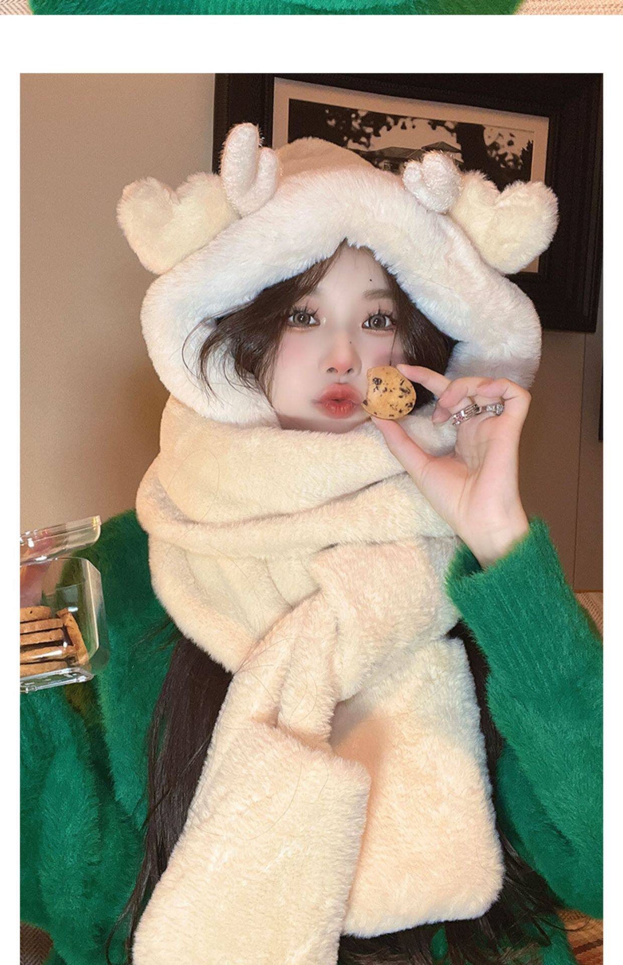 东北旅游拍照好看的鄂伦春族狍子角帽子鹿角帽狍角帽刘宇宁同款帽