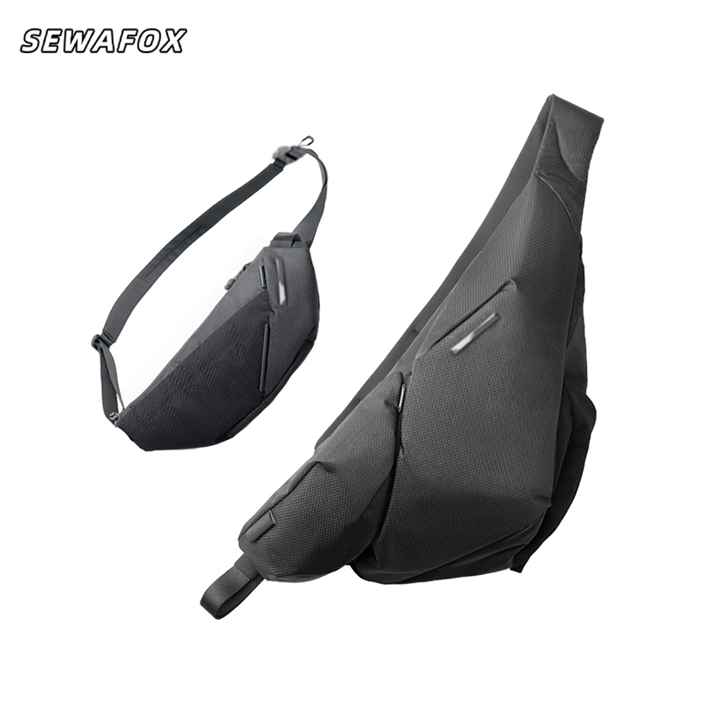 新款男士多功能机能骑行运动斜跨包户外通勤弓箭包休闲潮流胸包男