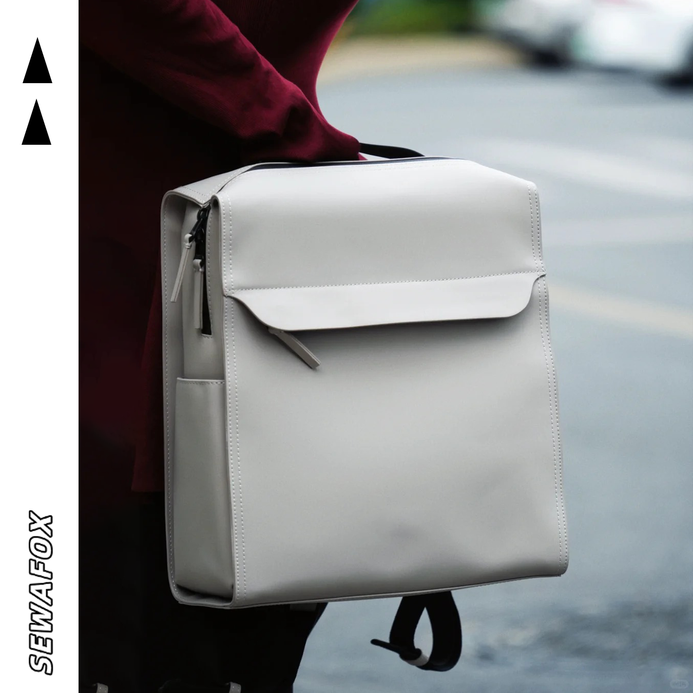 新款女士高级感小众双肩包女生皮质英伦风通勤背包旅行休闲书包女