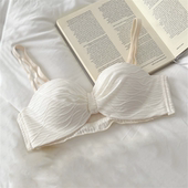 然夕小胸聚拢内衣女AA杯平胸显大上托防下垂无钢圈两穿文胸罩套装