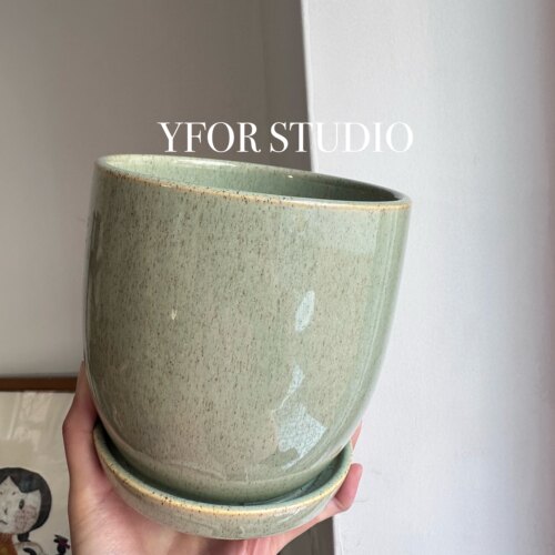 YFOR出口外贸蝴蝶兰治愈陶瓷盆