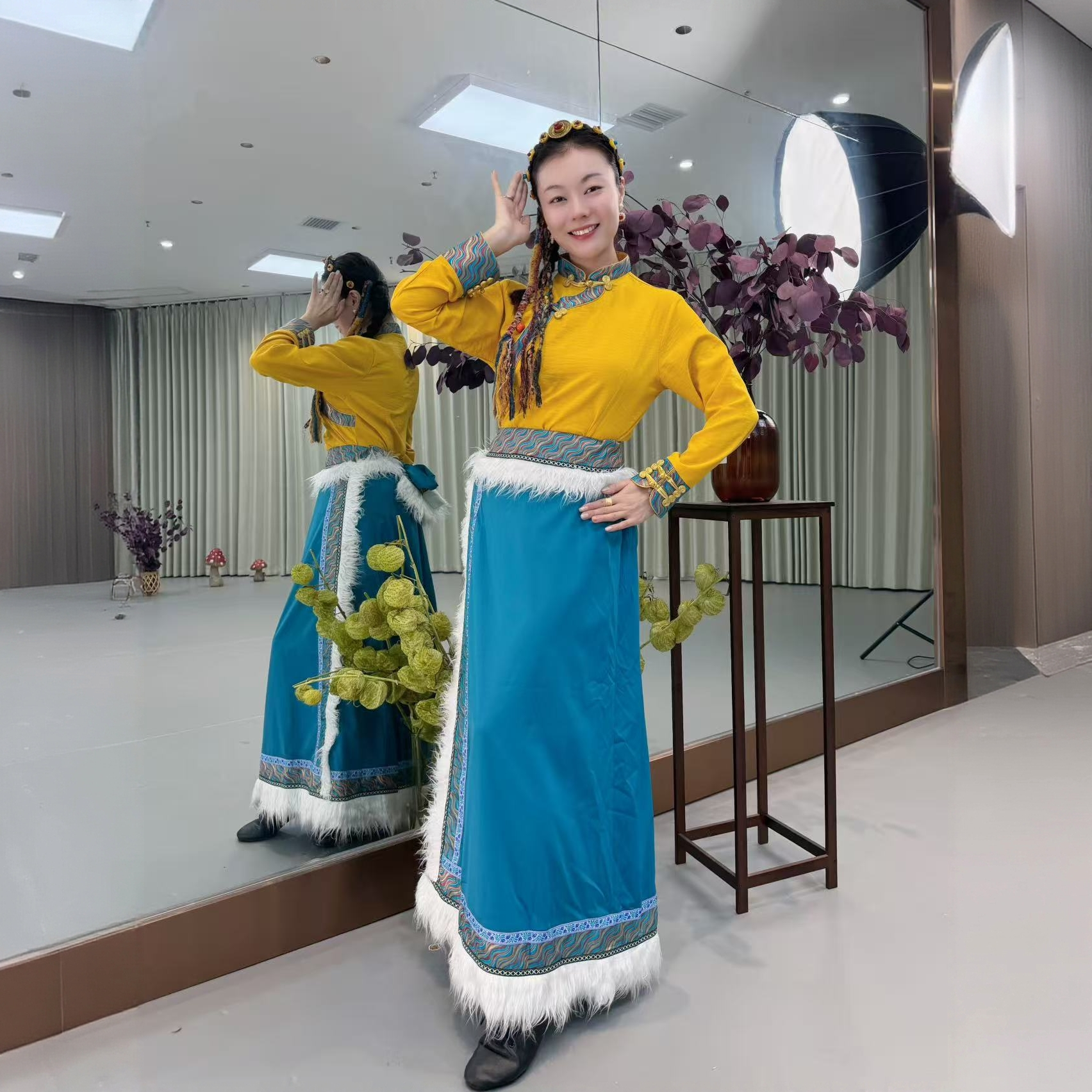 【李冠老师专属】藏族舞蹈演出服女半身长裙广场舞民族艺考大摆裙
