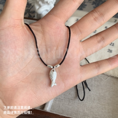 足银999锦鲤项链纯银生日礼物女