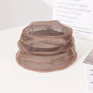 100%桑蚕丝真丝帽女夏季桑花萝防晒遮阳帽遮白发出游防紫外线帽子