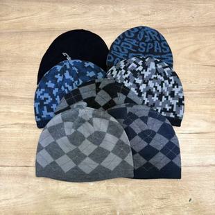 原单出口冷帽男士户外骑行防寒加绒双层针织帽冬季保暖50羊毛头套