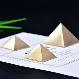 极速天然黄铜矿金字塔摆件愚人金金属矿石L黄铁矿原石家居办公摆