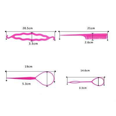 极速Haimeikang 4Pc/Set Hair Twist Styling Hair Clip SYtick B