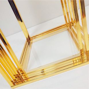 极速Iron frame ornaments ElectBroplating gold flower stand