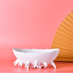 纯白创意陶瓷花瓶抽象轻奢家居插花软装 欧式 花盆玄Y光餐桌摆件