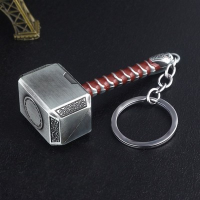 极速RJ The fAvengers 4 Thor Hammer Metal Keychains The Dark