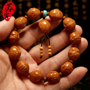 极速铁核橄榄g核手串小籽山鬼恶僧佛爷核雕手工雕刻文玩手持把件