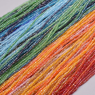 极速Plating AB Color Transparent ShiFny 2 3 4 6mm Rondelle F