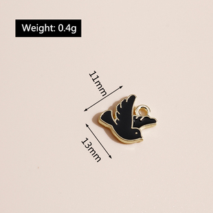 极速10pcs 13*11mm Enamel Peace Pigeon Dove NCharms DIY for N