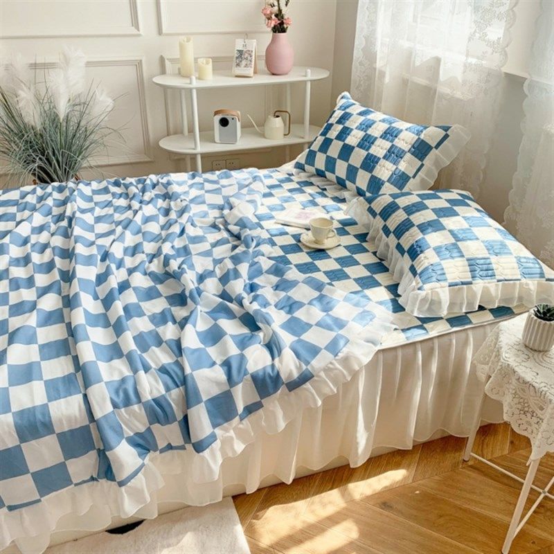 极速2022新款凉感丝床裙v款乳胶凉席夏被四件套空调被床上用品床,床上用品,乳胶席,淘宝优惠券,粉丝福利购,淘宝优惠卷