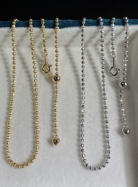 极速意大利进口工艺钻石链百搭自M由调节长度纯银项链