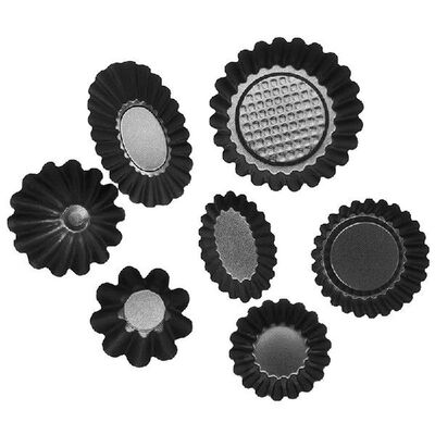 极速1PC Carbon steel Lace Egg Tart FReusable Mold Tartlet Mo