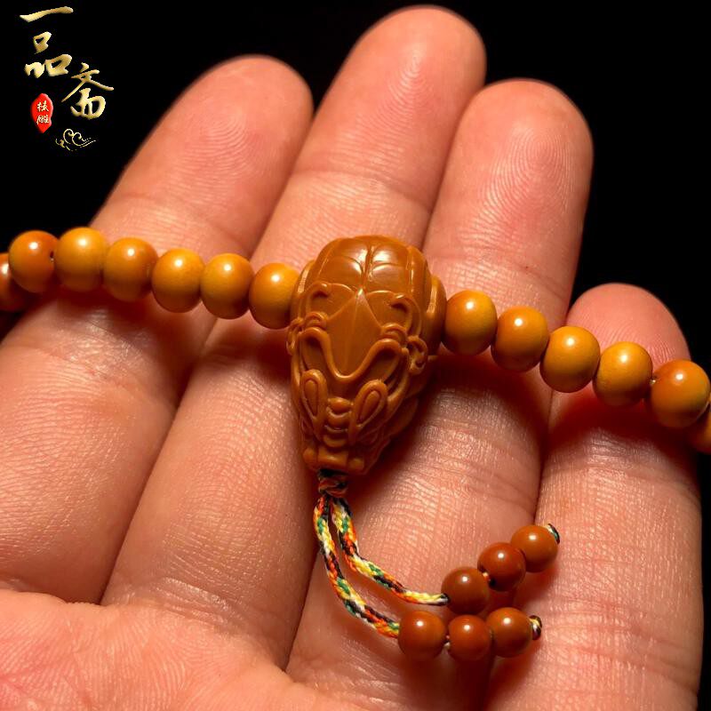 极速橄榄核三通貔貅m核雕佛头龙单籽雕刻兽面吊坠手串脖挂项链配