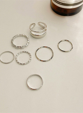 极速7pcs Fashion Jewelrsy Rings Set Hot Selling Metal Alloy