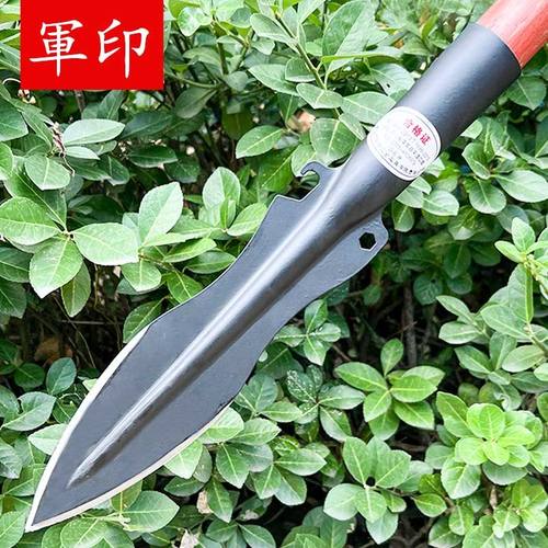 极速全钢尖铲子锋k利矛头锰钢扎枪头户外探险工具野营开山祖鲁矛