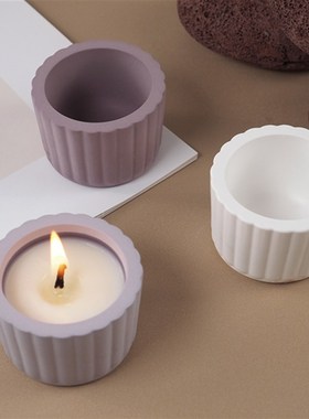 极速DIY Cement Candle Jar Silizcone Mold Gypsum Candle Cup R