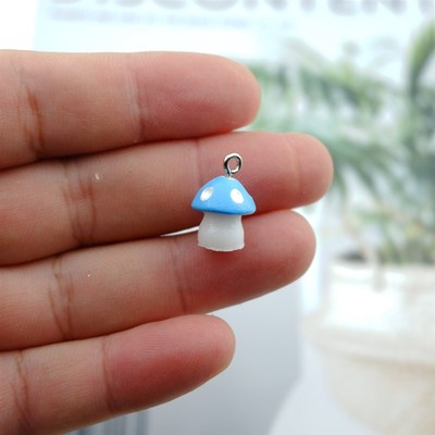 极速20pcs/Pack Mushroom Resin Charms for Earring  VKey Chain