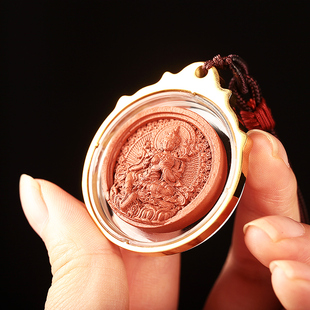 极速噶乌盒吊坠西藏手工紫t砂泥擦擦佛像绿度母银色黄色可选民族