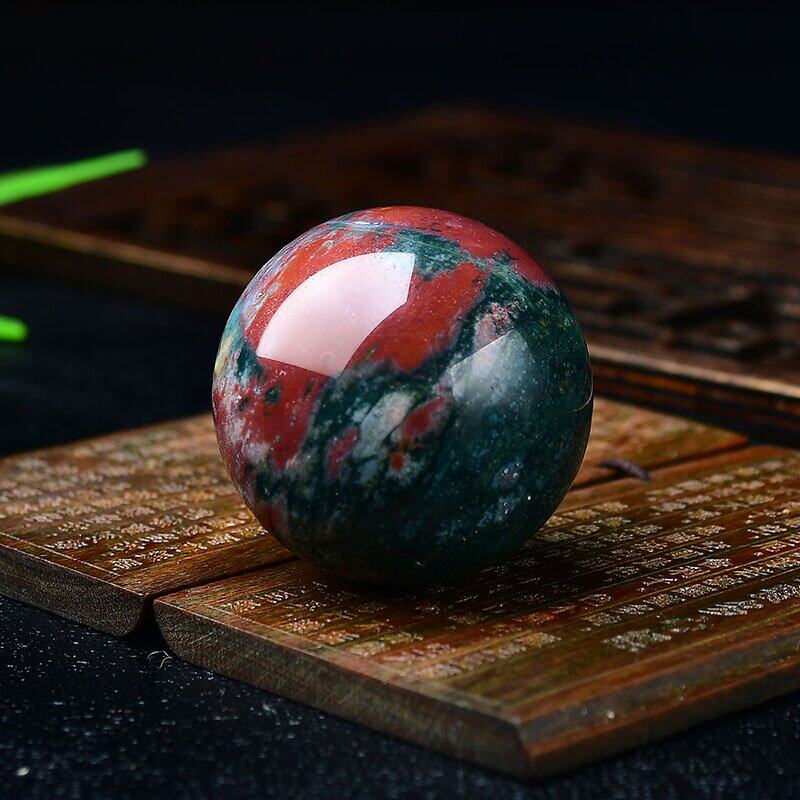 极速天然海洋碧h玉圆球摆件原石水晶球把玩手把件健身球保健手球