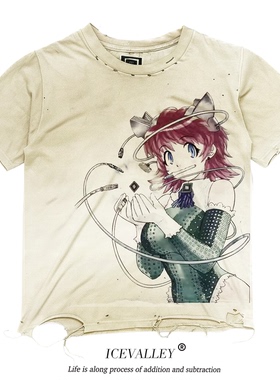 MELANIN 黑色素刺青 日漫重金属heavy metal印花鬼马暗黑短袖T恤