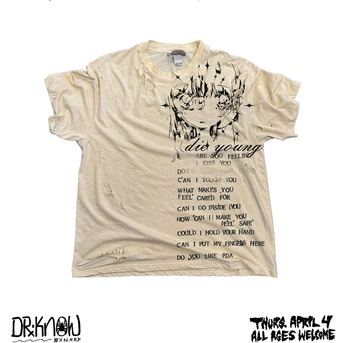 MELANIN 黑色素刺青 亚文化二次元破洞暗黑系反差萌涩谷短袖T恤