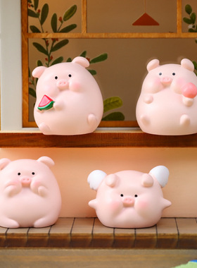猪你快乐可爱迷你桌面装饰摆件