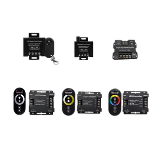 RGB三色灯条控制器七彩LED灯带条双色灯带遥控控制器单色调光器RF