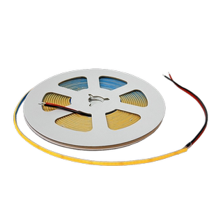 12V24V超细窄COB灯带条红色5MM防水自粘红光COB3MM超薄线条灯
