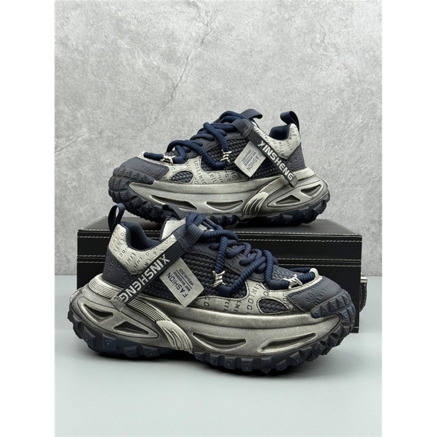 正品复古做旧男鞋2026年秋冬新款老爹鞋小众厚底内增高休闲运动鞋,流行男鞋,老爹鞋,淘宝优惠券,粉丝福利购,淘宝优惠卷