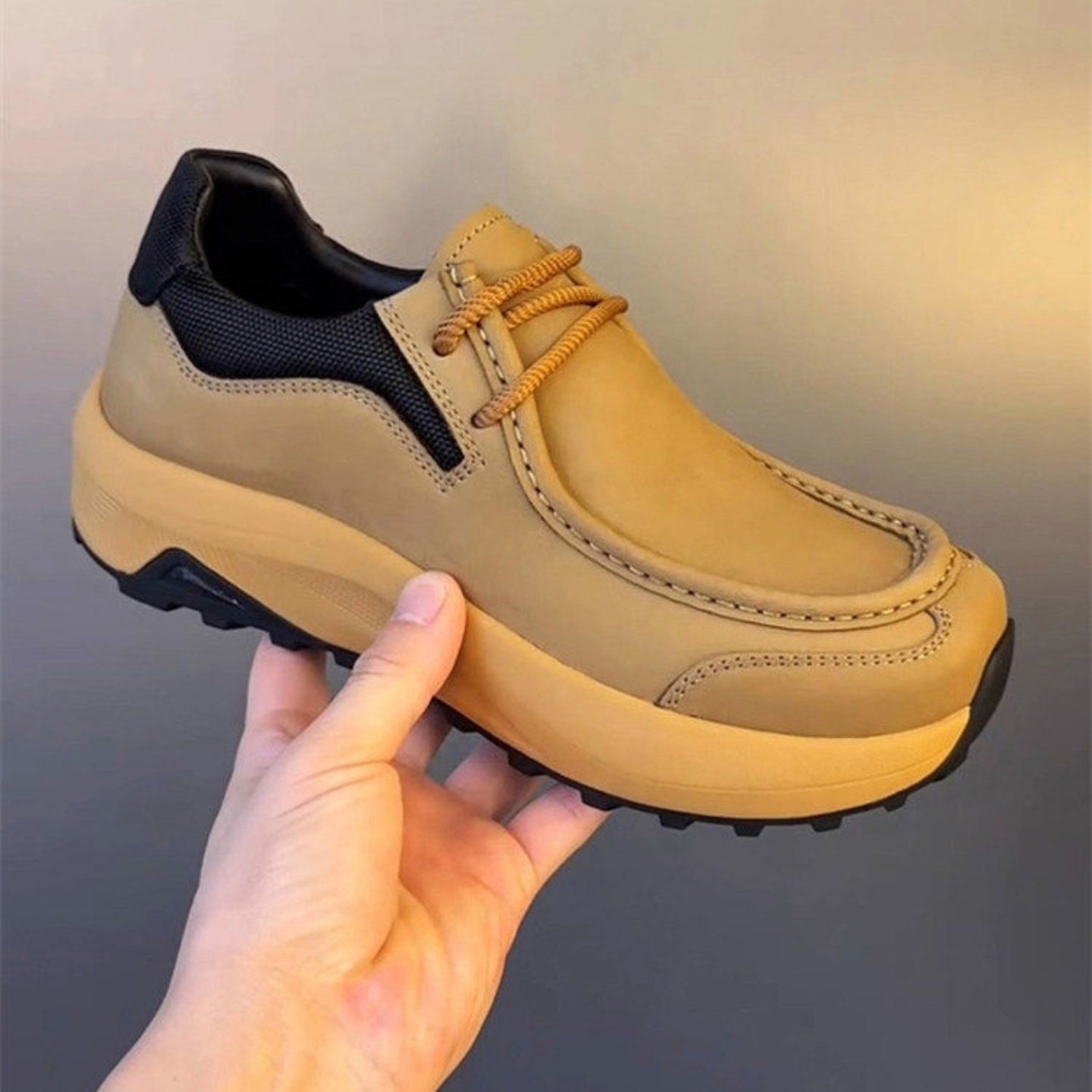 正品复古真皮上班通勤男鞋2026冬季新款休闲皮鞋乐福豆豆袋鼠鞋子,流行男鞋,休闲皮鞋,淘宝优惠券,粉丝福利购,淘宝优惠卷