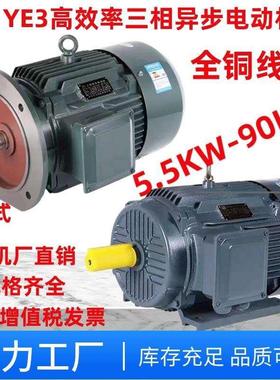 纯铜三相异步电动机380v11/15/18.5/22/30/37/45变频5575kw90千瓦