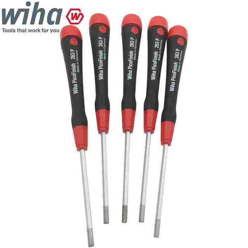 德国wiha威汉平头内六角螺丝刀263P进口公英制手批0.971.32.5mm