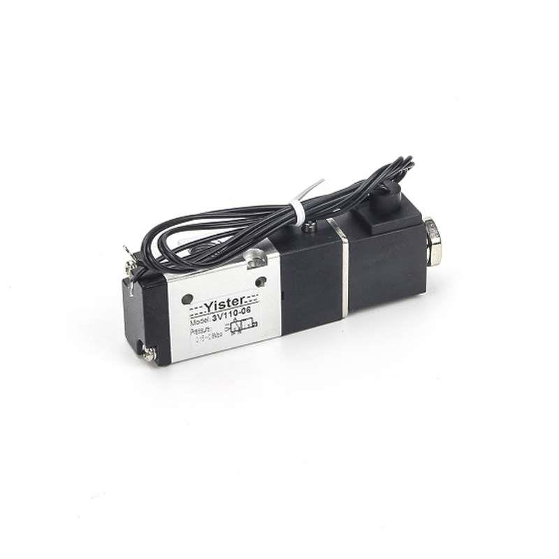 3V110-06-NC二位三通常闭电磁阀NO常开出线式单线圈M5气动换向阀