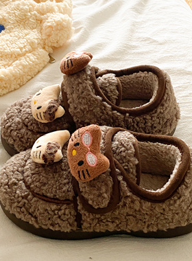 外穿百搭轻便eva保暖棉鞋2025年秋冬可爱舒适毛绒包头月子棉鞋女