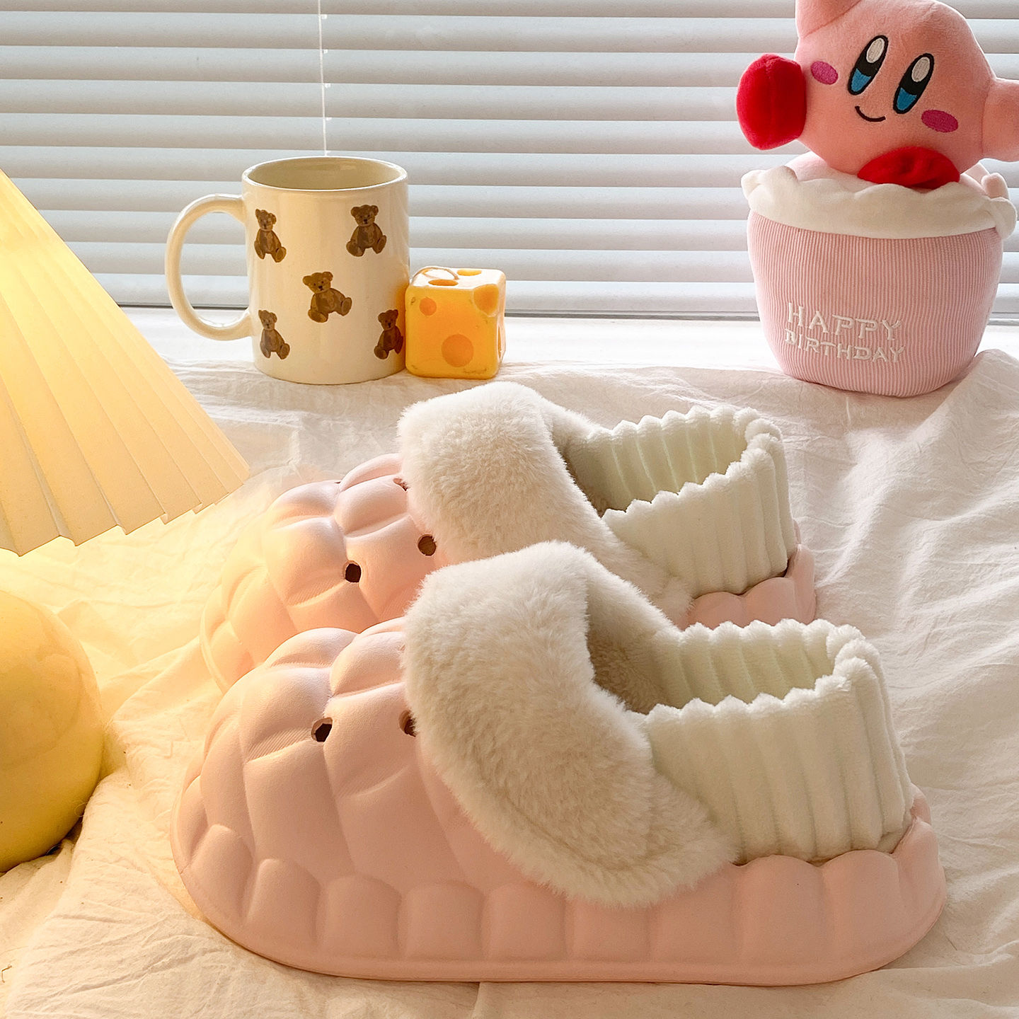 可拆卸时尚宿舍棉鞋女EVA厚底简约秋冬季居家保暖外穿防水棉拖鞋