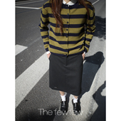 深炭灰色斜纹肌理抗皱耐磨TR面料百搭中长款 The fewfew 小A字半裙