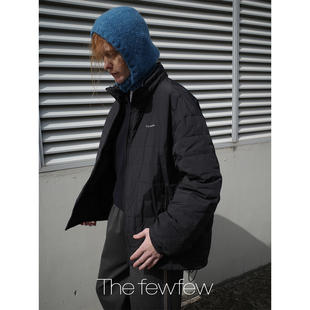 The fewfew 尼龙白鸭绒轻量排骨羽绒服绗缝立领抽绳廓形羽绒外套