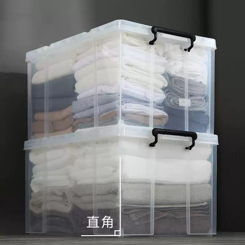 超大容量收纳箱家用衣服整理箱带轮玩具书本塑料后备储物周转箱子