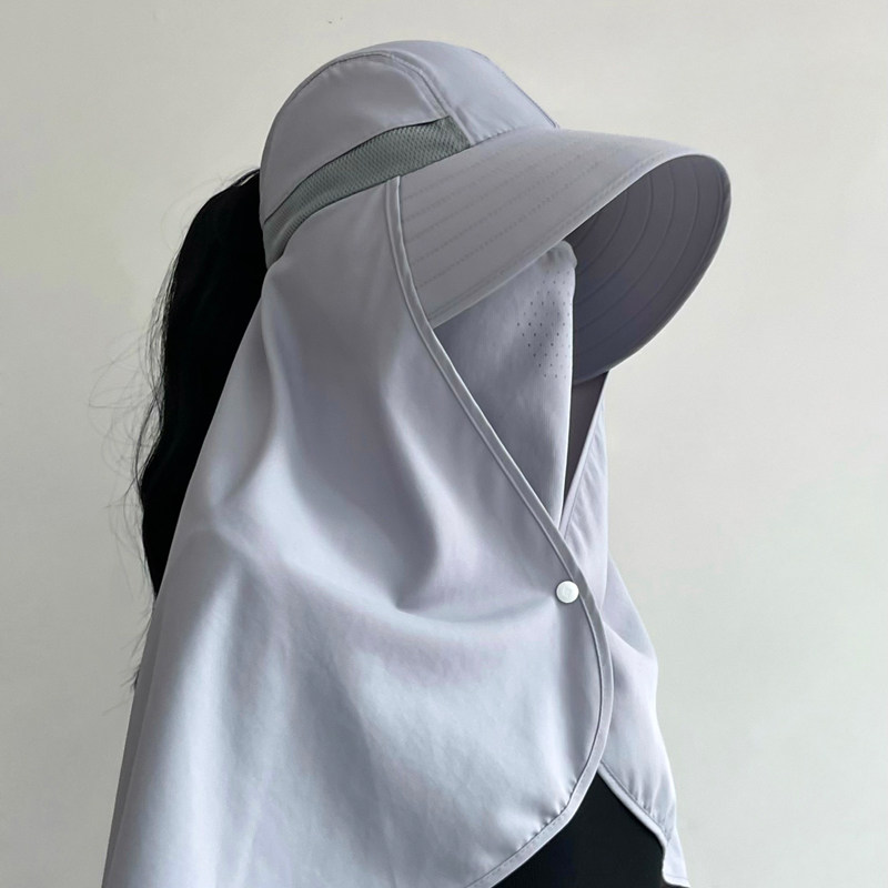 多功能多方位一体防晒帽披肩遮阳帽女夏季加长护颈户外运动太阳帽