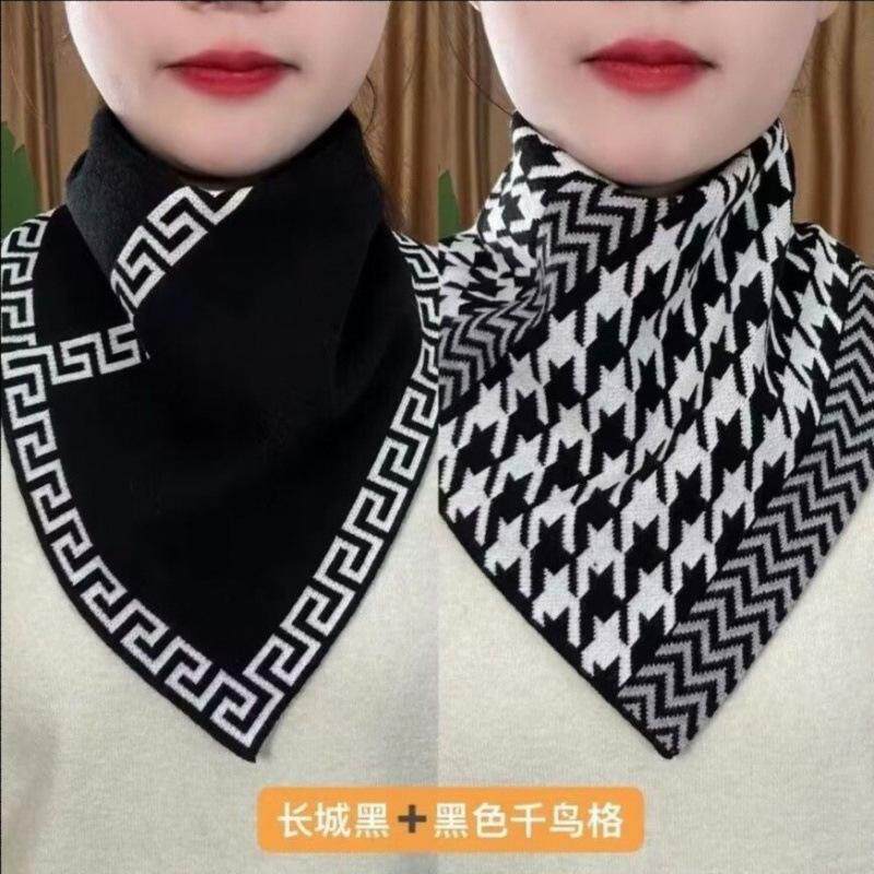 【女神首选！】千鸟格防风套头保暖围脖女护颈秋冬季脖套神器