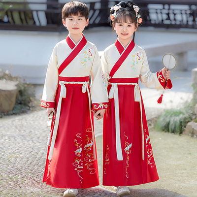 男童女童中国风古装书童国学服装