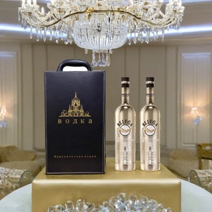 俄罗斯代购进口伏特加40度贵族庆典高档鲟鱼酒洋白酒节日高端礼品