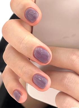 TwoMoons多巴胺美甲脚趾持久显白油性免烤指甲油不可撕香芋紫T122