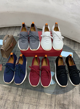 LP飞织网面羊绒袜子鞋女意大利纯原休闲懒人透气运动鞋系带板鞋男